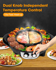 Olla El  ctrica Hot Pot Con Parrilla Bbq 2 En 1 Antiadherente Control Dual