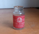 1880s Poison Sulph codeine Original Label Hand Blown Clear Bottle