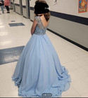 Ava Presley Sky Blue Pageant Dress Little Girl Size 10
