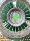 Vtg 1970 s Green Lasco Sears Tilting Atomic Logo Oscillating Fan Works 3 Speed