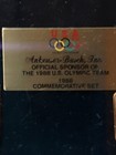 Vintage 1988 Budweiser Usa Olympics Commemorative Pinback Set Of 4 With Case New