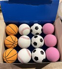 Bouncy Sport Balls   24 Pack Assorted 2 Inch Each  