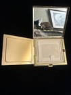Vtg Gold Tone Metal Multi Color Jeweled Rhinestone Powder Compact Case  Screen