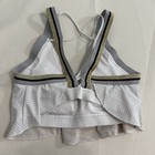 Nike Women s Glam Dunk Metallic Strappy-back Mid-impact Sports Bra  White Size M