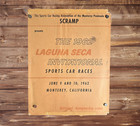 1962 Laguna Seca Sports Car Races Poster Rare Original 14x18 Vintage Window Sign