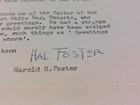 Hal Foster Typed Signed Letter 1966 Prince Valiant Letterhead Chinook Content