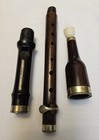 Antique Rosewood Band Flute Flageolet Head Silver Mounts Possible British