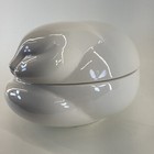Vintage Neiman Marcus Sleeping White Cat Trinket Box 1979 Japan Makers Mark