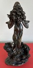 Orisha Yemaya Ocean Goddess Yoruba On Wave African Statue Sculpture Bronze Color