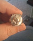 Vintage 1905 Barber Dime Pop Out Repousse 925 Sterling Silver Coin Ring Sz 9 