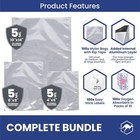 100ct Multi-size Mylar Bags 400cc O2 Absorbers 10mil Thick Heat Seal Food Storag