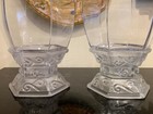 Vintage Pair Of Imperial Cathay Crystal Candlesticks Signed By Virginia B  Evans