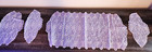 New Vintage 4 Pc Dresser Scarf Set Lavender White Embroidered Doilies Runner