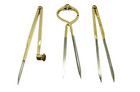 Vintage Brass Divider Set Of 3     Antique Precision Drafting   Measuring Tools