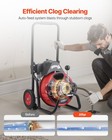 Vevor Drain Cleaner Machine Electric Drain Auger 100 Ft X 1 2 In Auto Feed