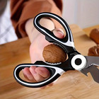 1pc Heavy Duty Stainless Steel Kitchen Scissors Multi Function Shears - New