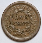 1853 1c Braided Hair Large Cent - Raw - Great Detail   Nice Looking Coin