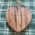 Vintage Home Wood Carved Heart Shaped Wall Plaque Decor 1992 Hand Crafted