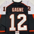 Autographed signed Simon Gagne Philadelphia Black Hockey Jersey Jsa Coa Auto