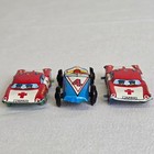 3 Vintage Japanese Tin Litho Racecar And Emergency Car Toys  Collectible  1 5 