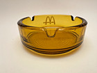 Vtg Mcdonald s Ashtray From Restaurant  Amber honey Spiral  Glass  Very Nice