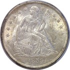 1859-o Seated Liberty Dollar  -  Pcgs Ms-60