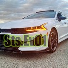 Stsev01 Front Bumper Lip Splitter Spoiler Compatible With Kia K5 Gloss Black