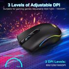 Gaming Mouse Wireless Usb Rechargeable 7 Color Led Backlight Optical Mice For Pc