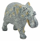 Ebros Silver Gold Patterned Elephant 6 5 l Feng Shui Elephant Mother Figurine