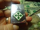 Vietnam War Era Us Army Trench Art 4th Infantry Division 1966 Zippo Lighter