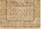 Hand Knotted Agra Ivory All-over Floral Oriental Area Rug Carpet 5 11  X 8 10 