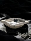 Vintage Tiffany   Co  Makers Sterling Silver 20667 Solid Petite Ash Tray  2 5 