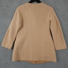Talbots Sweater Blazer Womens 2p Beige Herringbone Wool Blend Soft Knit Jacket