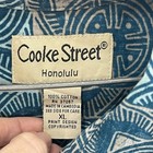 Cooke Street Honolulu Mens Xl Hawaiian Aloha Shirt Blue Geometric 100 Cotton