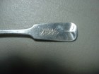 2 Antique 19thc Coin Silver Sugar Shell Spoons Signed Spooner   Welch
