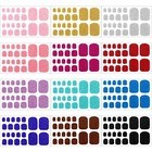 12 Sheets Glitter Toe Nail Wraps Self-adhesive Toe Nail Polish Stickers Solid 
