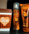 Bath   Body Works Chocolate Amber Fine Fragrance Mist   Body Cream Set