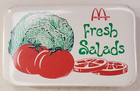 Vintage Mcdonalds Fresh Salads Employee Rectangular Pinback Button