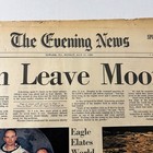 1969 Moon Landing   Kennedy Crash   Men Leave Moon   Apollo 11 Newspaper