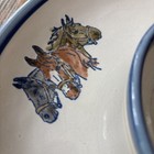 Vintage Louisville Stoneware Trio Of Horses Kentucky Derby  Chip And Dip Platter