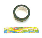 Rainbow Swirl Washi Tape Gold Foil Accents Scrapbooking Junk Journal Collage