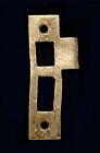Antique Early 1900   s Brass Door Jamb Mortise Lock Strike Plate W mounting Screws