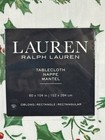 New Lauren Ralph Lauren Lrl Christmas Tablecloth Cotton 60x104 Holiday Holly