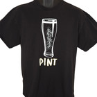 Pint Of Beer T Shirt Mens Size Large Black Breweriana