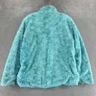 North Face Jacket Womens Large Turquoise Osito Fleece Reversible Fuzzy Plush