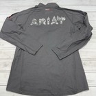 Ariat Fr 1 4 Zip Sweatshirt Mens L Gray Flames Graphic Fire Resistant Cat2 Nwot