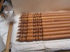 Vintage Lot Of 8 Turned Wood Spindles Salvaged  24    1 2  Pegs 25    Total bonus