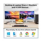 Dual Monitor Kvm Switch For Laptop   Desktop 4k 60hz  Usb C And Hdmi Kvm Swit   