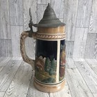 Vintage Genuine German Lidded Beer Mug Stein Made In Western Germany  9    Tall