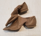 So Danca Jazz Boot Dance Shoes Sz 11l Jz45 Tan Leather Split Sole Slip On 3927